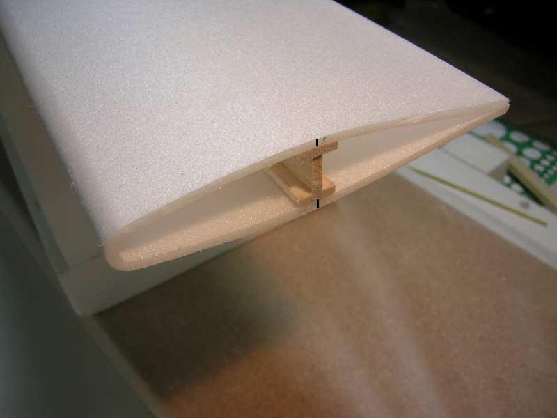 Wing Assembly: Step 10 Place a mark 2½ behind the leading edge at each wing tip.