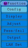 Figure 5-58 Configuration Menu The description of Configuration Menu is shown as the follows: Function Menu Setting Description Language Chinese Choose the display language of the operating English