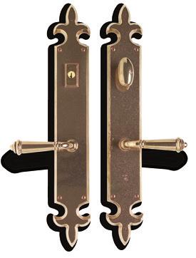 Level Three Rocky Mountain Hardware Curved Entry Set Stepped Entry Set Arched Entry Set Fleur De Lis Entry Set Arched Handle Grip Set SHOWN BRONZE SHOWN BRONZE DARK SHOWN BRONZE SHOWN BRONZE SHOWN