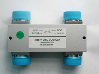 RB-DKW0 3dB Hybrid Coupler - CDMA800, GSM900, GSM1800 and UMTS, 800-2200MHz Permits combining of CDMA800, GSM900, GSM1800 and UMTS services. Low insertion loss of 0.3dB. High isolation between input ports of >27dB.