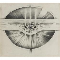 Lee Bontecou_ Untitled, 1963 soot and graphite on muslin canvas 34.5 x 37.875 inches 87.6 x 96.