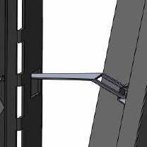 Engage Bottom Hooks into the slots on bottom attachment bracket. 4.