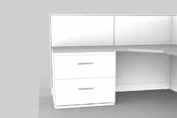 NOTE: To remove the drawers, lift the dislodging brackets on each side of the drawer at the