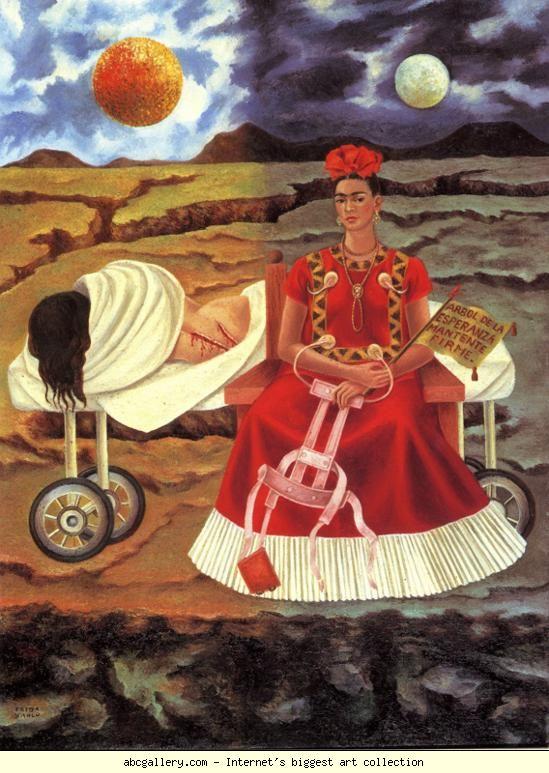 1953 Kahlo was offered her first and only solo exhibijon in Mexico at the Galeria de Arte Contemporaneo. Doctors advised her against accepjng.