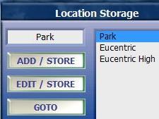 16.7. In Autoprobe, go to Location Storage, select Park, and then GOTO to move the Omniprobe to the park position.