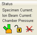 5. Check Status at the bottom of the currently activated control module to determine if suitable vacuum has been reached to proceed.