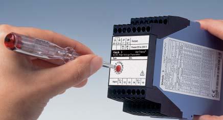 The Facts: Universal usability: AC input 60 mv~ up to 3600 V~ as well as 100 ma~ up to 5 A~ DC output 0(4)... 20 ma, 0.