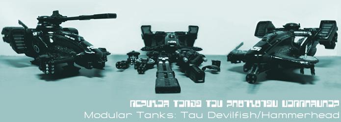 Introduction & Overview This guide deals with the construction of modular Tau tanks that are easily convertible between the Devilfish and Hammerhead configurations.