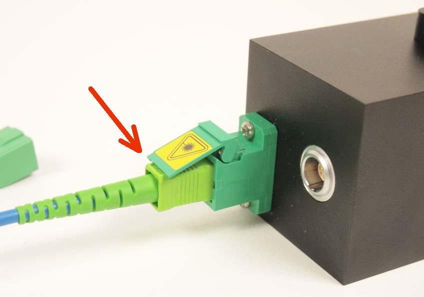 NOTE: The optical connector should snap into the