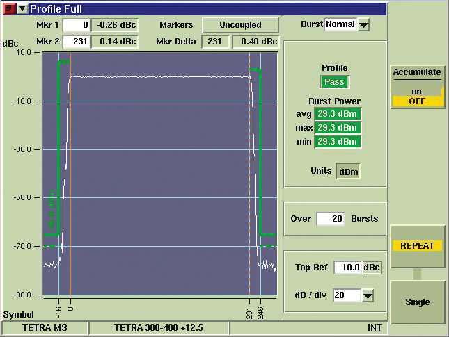 Example of NXDN Tiles The 3920 NXDN Option supports receiver testing with a variety of signal generation patterns.