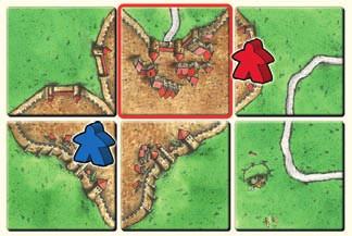 What if a completed city or road has more than one follower? It is possible through clever placement of land tiles for there to be more than one thief on a road or more than one knight in a city.