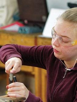 1+ METALSMITHING & JEWELRY Using brass, copper, and silver, students in the Metalsmithing and Jewelry studio will explore the design and construction of metal jewelry and functional pieces from