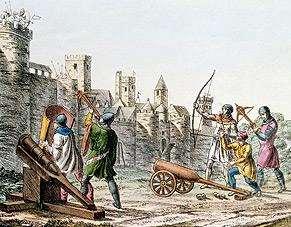 During the Hundred Years War, new military weapons