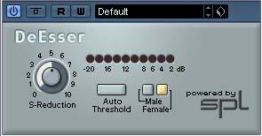 SPL DeEsser A de-esser is used to reduce excessive sibilance, primarily for vocal recordings.