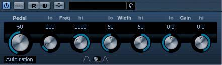 WahWah Mastering UV 22 HR WahWah is a variable slope bandpass filter that can be auto-controlled by a side-chain signal or via MIDI modeling the well-known analog pedal effect (see below).