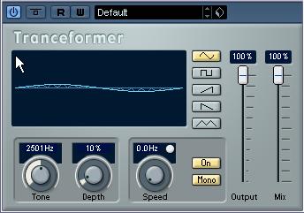 Tranceformer Tremolo Tranceformer is a ring modulator effect, in which the incoming audio is ring modulated by an internal, variable frequency oscillator, producing new harmonics.