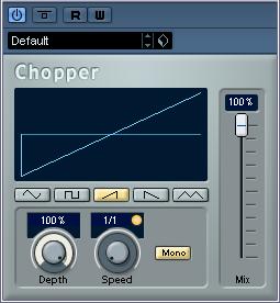 Chopper Octaver This plug-in can generate two additional voices that track the pitch of the input signal one octave and two octaves below the original pitch, respectively.