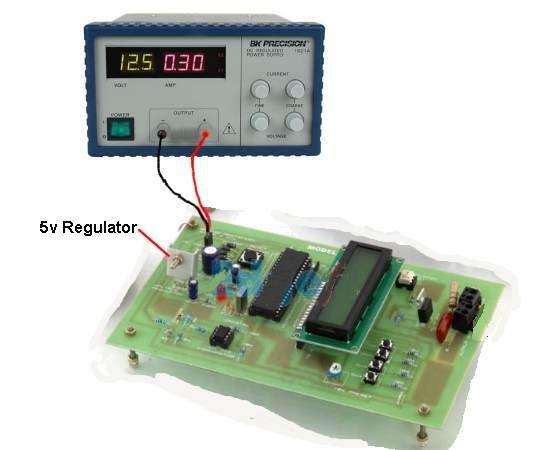 "Dial-up" 12.5v and 300mA for the project. The on-board 5v regulator will convert the 12.5v to 5v.