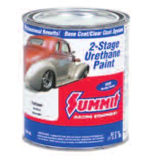 Both mix in a convenient 4:1 ratio with Summit Racing s 2-Stage System Clear Coat Hardeners and yield a beautiful gloss with excellent resistance to shrinkage and dieback.