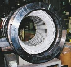 The stator slots are insulated with NEMA Class H rated materials, and the stator windings are constructed of heavy polyester-polyamide-imide insulation Class 200 C magnet wire.