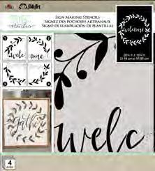 Templates 4 pc 12x12 laser cut PET stencils 71949 LOWER CASE PRINTED REGISTRATION CUT LINE PRINTED REGISTRATION CUT LINE 4 Piece Perfect for home decor projects, creating handmade signs & canvas
