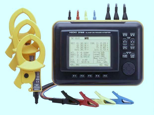 2001 3166 CLAMP ON POWER HiTESTER Power measuring instruments 9298 CLAMP ON SENSOR Get the Current Effectiveness of Energy Conservation and Harmonic Wave Measures all in one instrument New type of