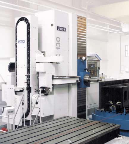 As a machining center equipped with features like automatic tool changer, pickup station for milling heads, or CNC facing head and also NC rotary tables, it is one of the most