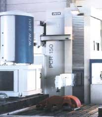 UNION PR / PCR 150 / 160 UNION PR / PCR 150plus / 160plus Traversing Column Machines with hydrostatic guided RAM - a horizontal boring mill for heavy machining operations on huge parts.
