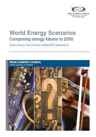 Scenarios, World Energy Council 3 energy futures: Modern Jazz Unfinished Symphony Hard Rock Global E-tailing 2025, DHL 4