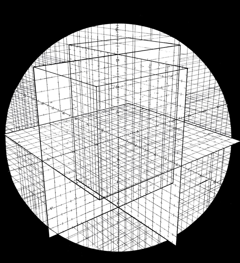 Fig 3.2/1 Using the centre lines on the perspective box grid (fig 3.