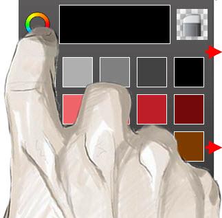 Color Wheel To access the Color Editor, tap. NOTE If the Color Editor is grayed out, flip to the first or second page of brushes.
