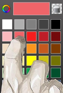1 Do any of the following: Select a color using the Color Wheel or a swatch.