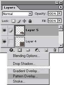 ADOBE PHOTOSHOP CS Classroom in a Book 427 3 At the bottom of the Layers palette, click the Add A Layer Style button ( ) and then select