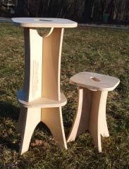 ShopBot Tools Project of the Month ShopBot Shop Stools for the Family Everyone needs an extra stool for the shop or house. When made with ¾ plywood, these stools are sturdy and stable.