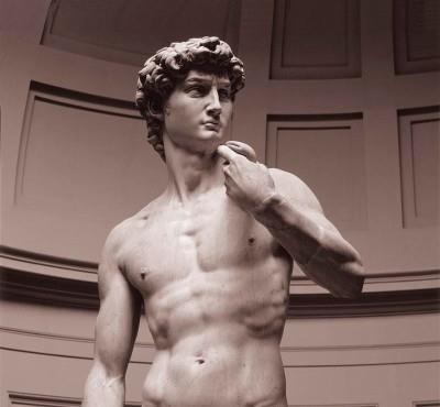 Michelangelo, the sculptor David carved from one piece of marble from