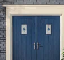 Double doors are available with any Apeer70 door style. Double doors open inward only.