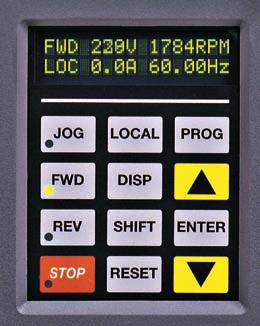 The Baldor Series 15P provides simple rotary speed selection on the operator control panel. With a simple turn of a knob the speed is set.