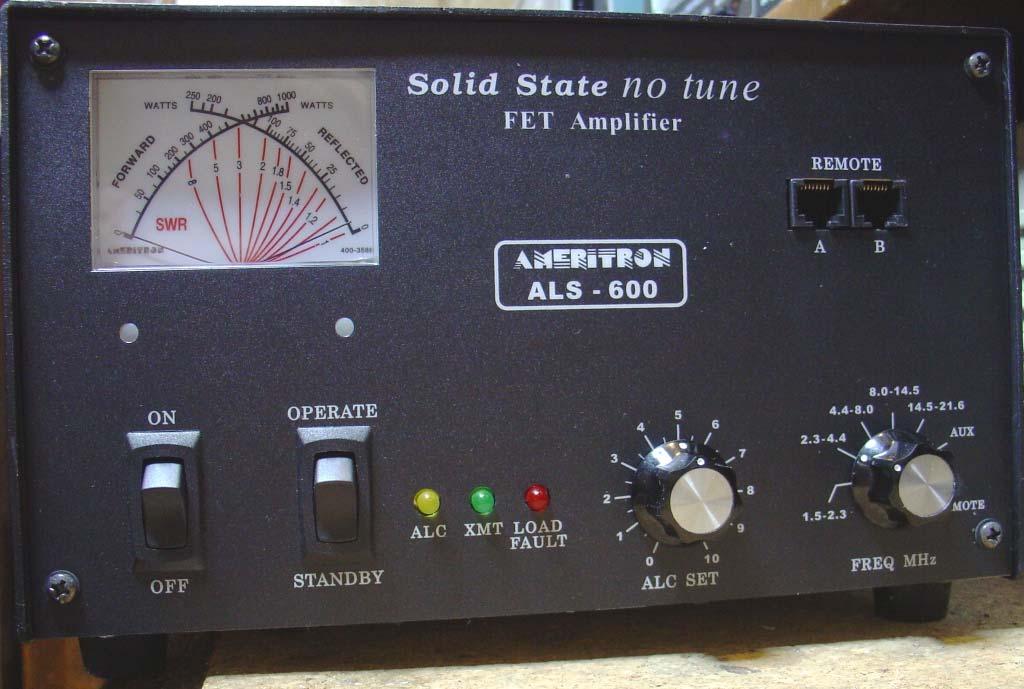 AMERITRON ALS-600/S 600 WATT NO TUNE TMOS-FET AMPLIFIER INSTRUCTION MANUAL