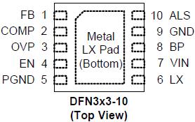 General Description Features The is the high power and high efficiency boost converter with an integrated 30V FET ideal for LCD panel backlighting applications.
