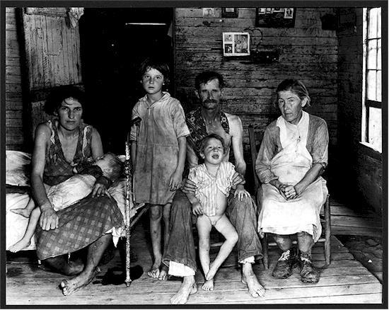 THE GREAT DEPRESSION Alabama family, 1938 Photo by Walter Evans The Stock Market crash signaled the beginning of the Great Depression The Great Depression is generally