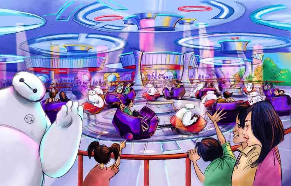 New Attraction themed to the Disney film, Big Hero 6 (Attraction name to be determined) A ride-type attraction themed to the Disney film, Big Hero 6, will open in Tomorrowland.
