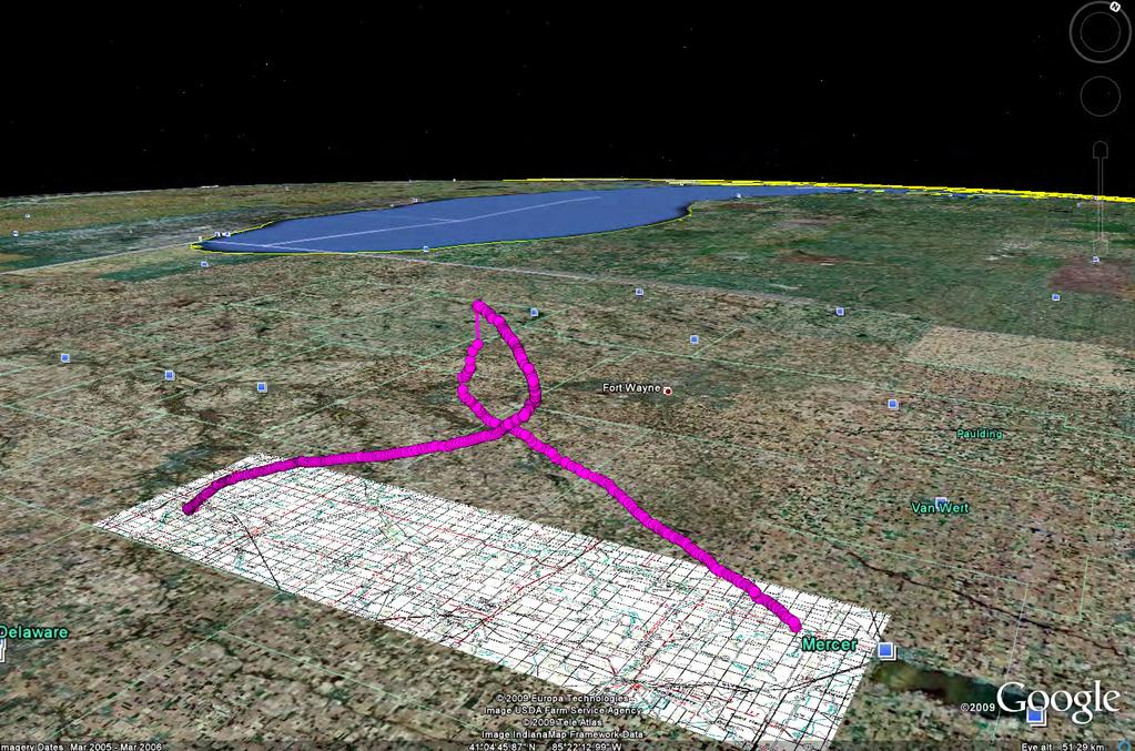 Example Flight Profile Reconstructed from real time GPS data