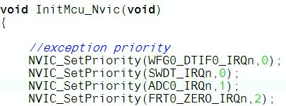 5. Interrupt Function 5.1 Function List Table 5. System Used Interrupt Function Prototype Description Remark root void HWD_Handler(void) The HW watch dog ISR s05_user/isr.