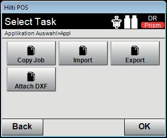 2.2 Importing and exporting data [File] is used to manage all jobs held in memory and allows data to be transferred