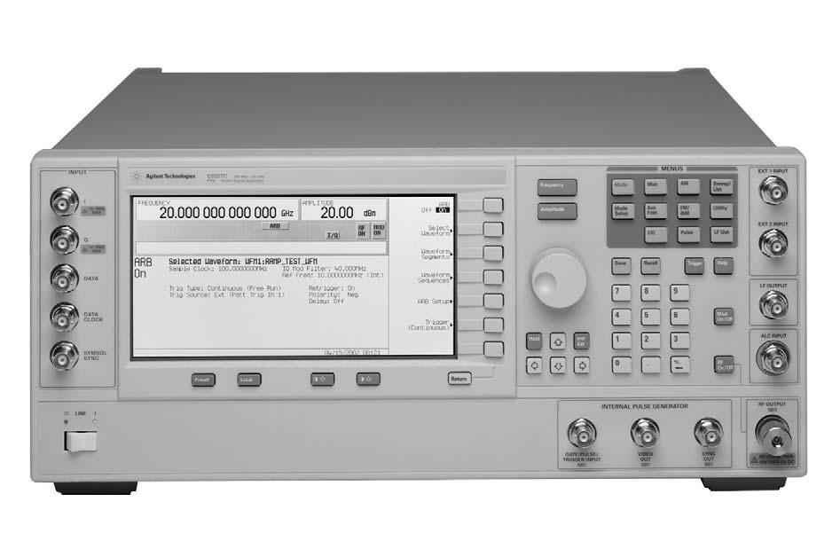 Agilent E8267C PSG Vector Signal Generators Data Sheet All specifications and characteristics apply over a 0 to 55 C range (unless otherwise stated) and apply after a 45 minute warm-up time.