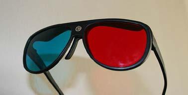 3D Images Red/Blue Glasses Filters on glasses