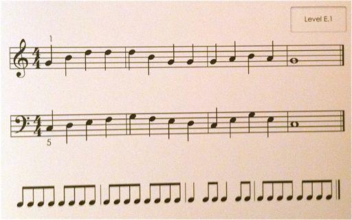 fingers Sample Level E Card During Unit 5, assign Level E of Piano Safari Sight Reading & Rhythm