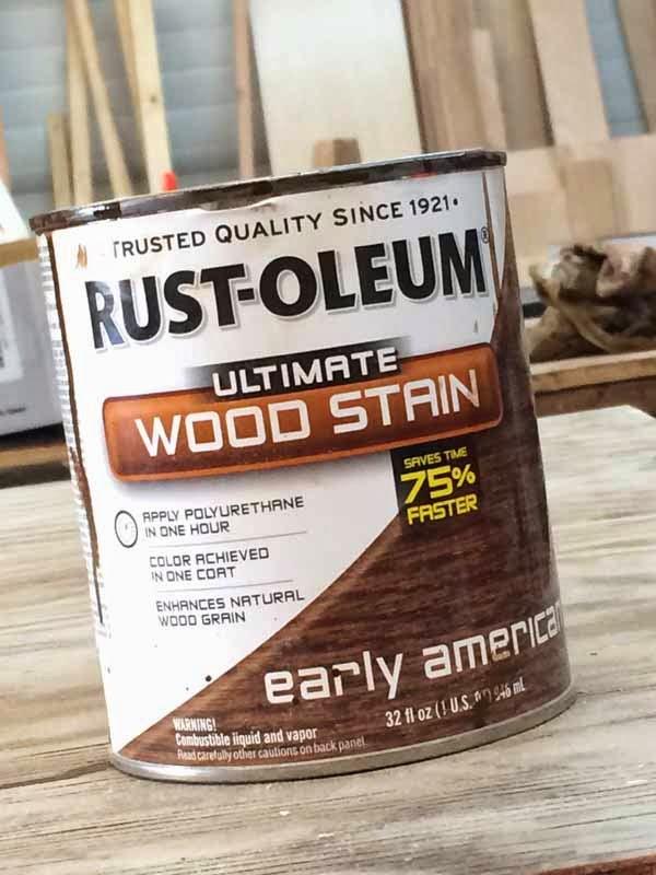 I used my favorite stain, Rustoleum Early American [8].