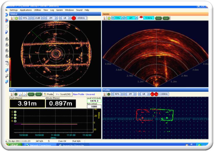(including multibeam) Display a multitude of Tritech