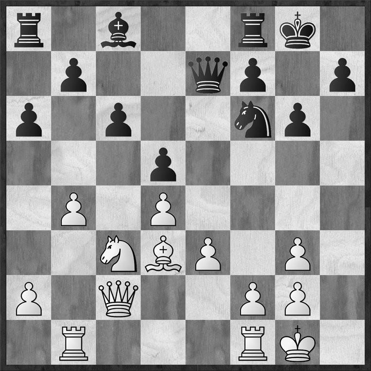 41.Qc5 Qf6+ 42.R1e5 Kh7 43.Qd4 and B lost on time. W has just missed a nice sequence which would have brought resignation [43.Rxf7+ Qxf7 44.